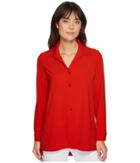 Lisette L Montreal Lulu Blouse (fiery Red) Women's Long Sleeve Button Up
