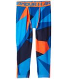 Under Armour Kids Armour 3/4 Printed Leggings (big Kids) (magma Orange/magma Orange/mako Blue) Boy's Casual Pants