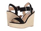 Steve Madden Santorini Espadrille Wedge Sandal (black Suede) Women's Shoes