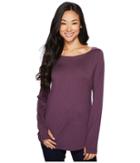 Columbia Place To Place Long Sleeve Shirt (dusty Purple Spacedye) Women's Long Sleeve Pullover