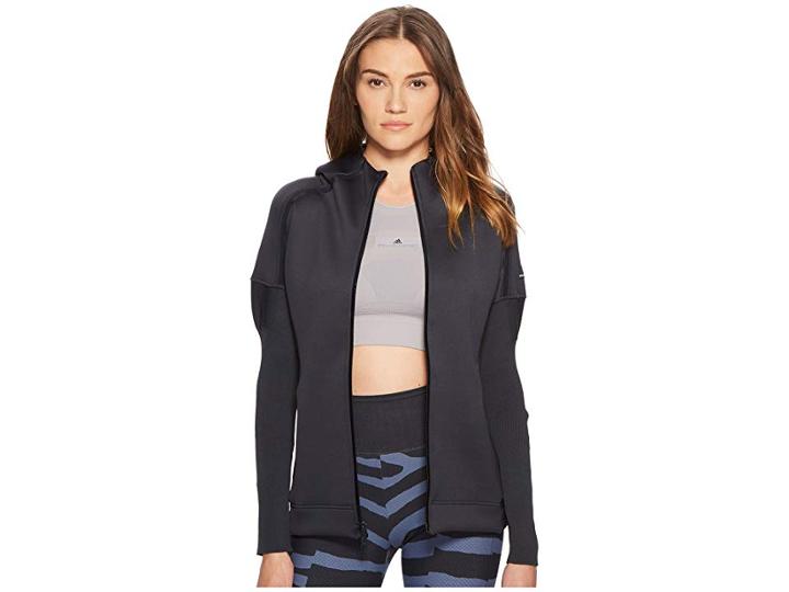 Adidas By Stella Mccartney Z.n.e. Hoodie Knitted Cg0844 (night Grey) Women's Sweatshirt