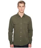 Baldwin Wallace Shirt (military Green) Men's Long Sleeve Button Up