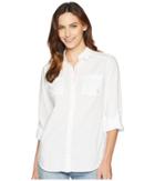 U.s. Polo Assn. Eyelet Woven Shirt (optic White) Women's Clothing