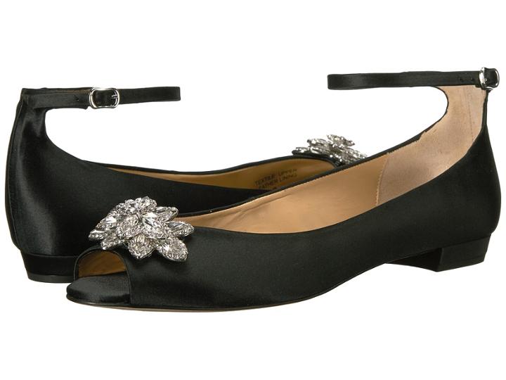 Badgley Mischka Kaidence (black Satin) Women's Bridal Shoes