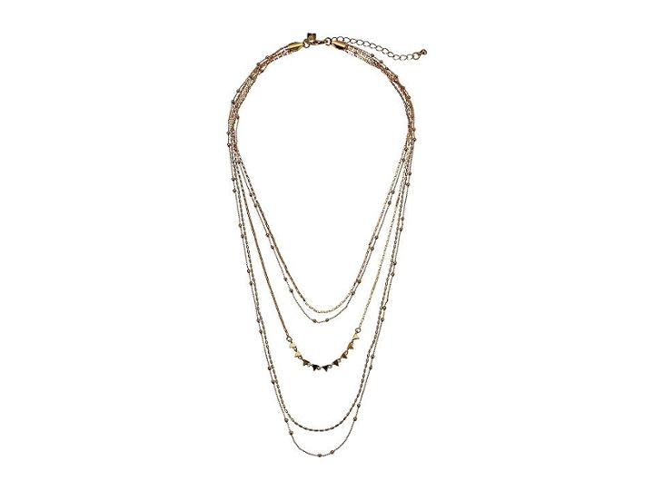 Rebecca Minkoff Ellie Triangle Layers Necklace (gold) Necklace