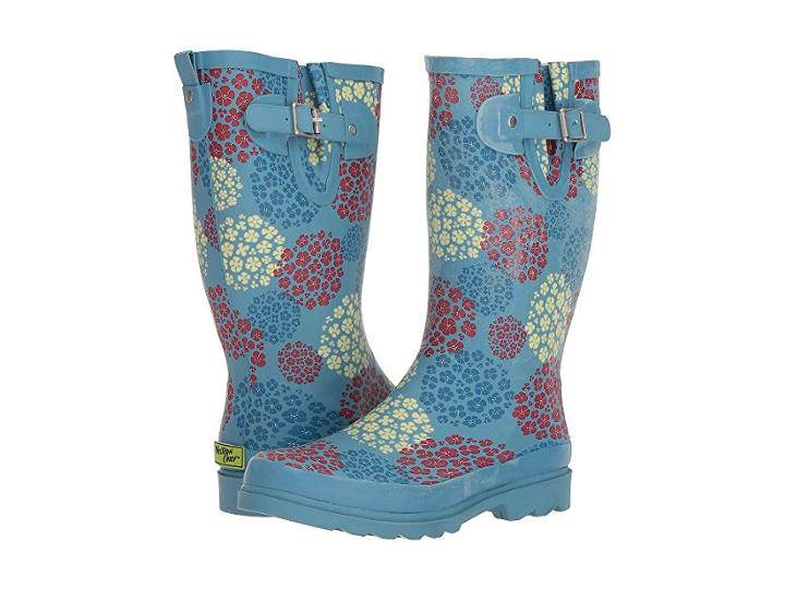 Western Chief Hydrangea Blooms Rain Boot (vintage Blue) Women's Rain Boots