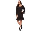 Stetson 1494 Poly Crepe Long Sleeve Dress (black) Women's Dress