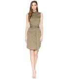 Lauren Ralph Lauren Stretch Cotton Twill Utility Dress (sage Moss) Women's Dress