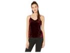 Miss Me Floral Contrast Cami (burgundy Red) Women's Sleeveless