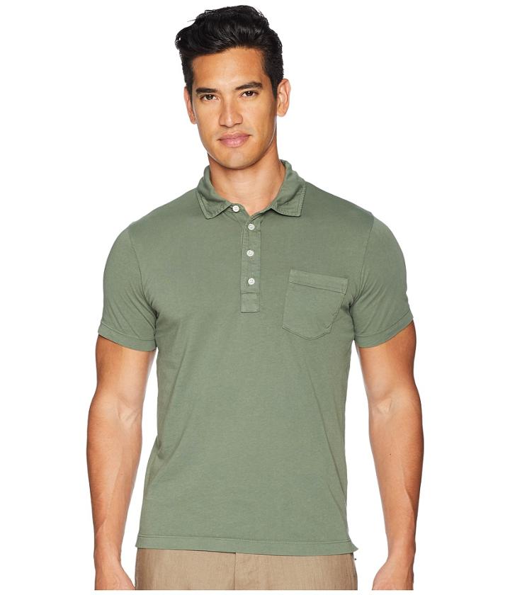 Billy Reid Penascola Polo (thyme) Men's Short Sleeve Pullover