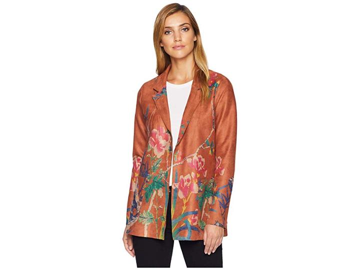 Fdj French Dressing Jeans Faux Suede Printed Jacket (whisky) Women's Coat