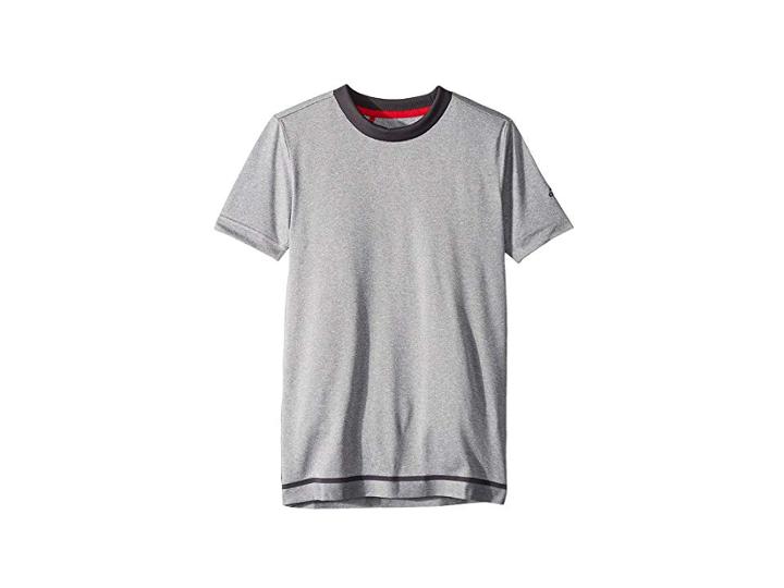 Adidas Kids Tennis Barricade T-shirt (little Kids/big Kids) (light Grey Heather) Boy's T Shirt