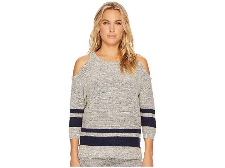 Rvca Marked Top (heather Grey) Women's Clothing