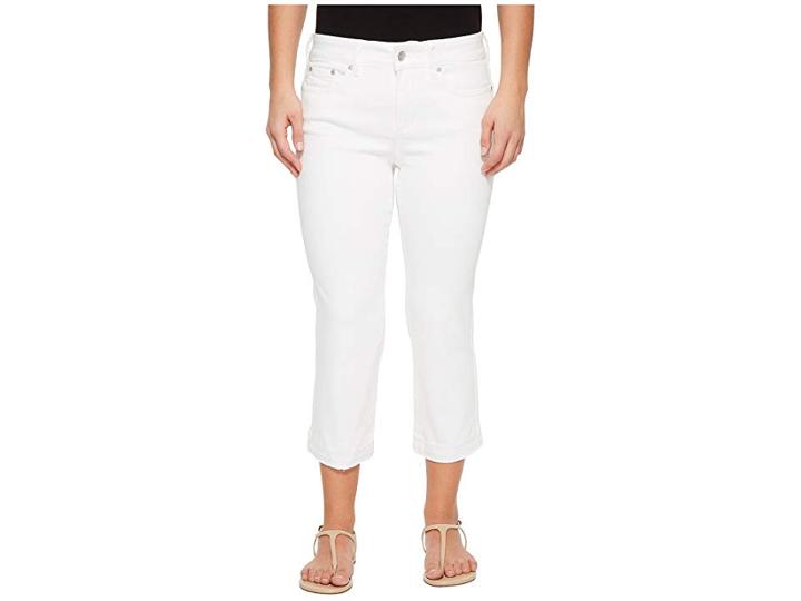 Nydj Petite Petite Capris W/ Released Hem In Optic White (optic White) Women's Jeans