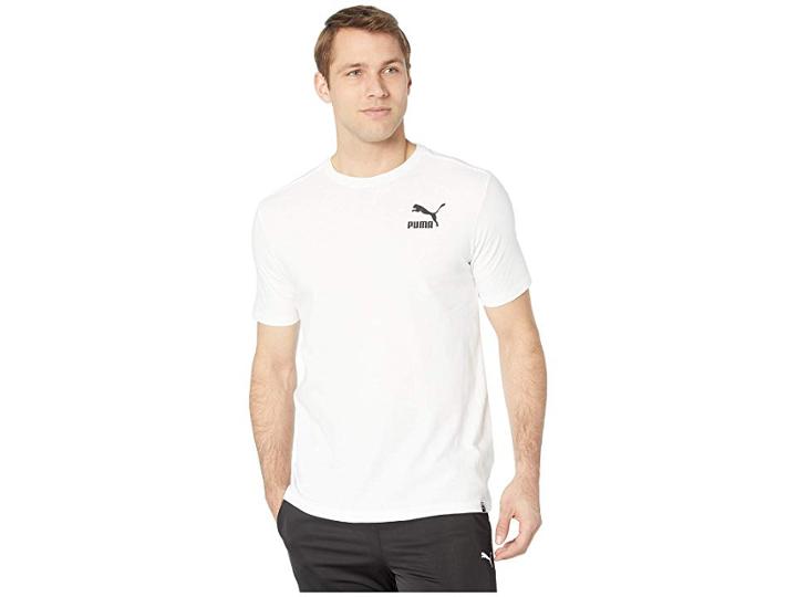 Puma Archive Logo Box Tee (puma White/puma Black) Men's T Shirt