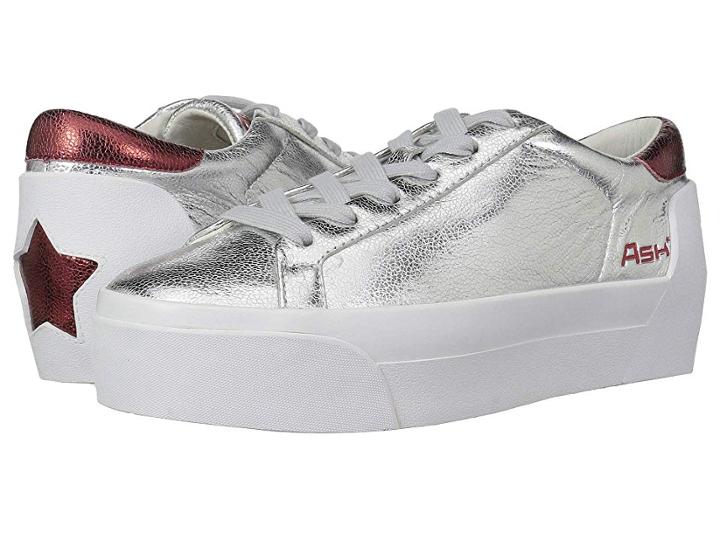 Ash Boogie Bis (silver Metal Rock/red Metal Rock) Women's Lace Up Casual Shoes
