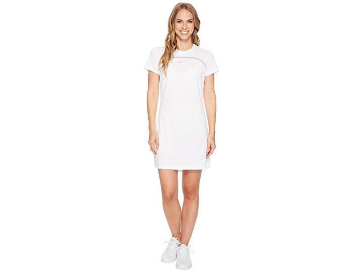 Nike Golf Dry Short Sleeve Dress (white/wolf Grey/flat Silver) Women's Dress