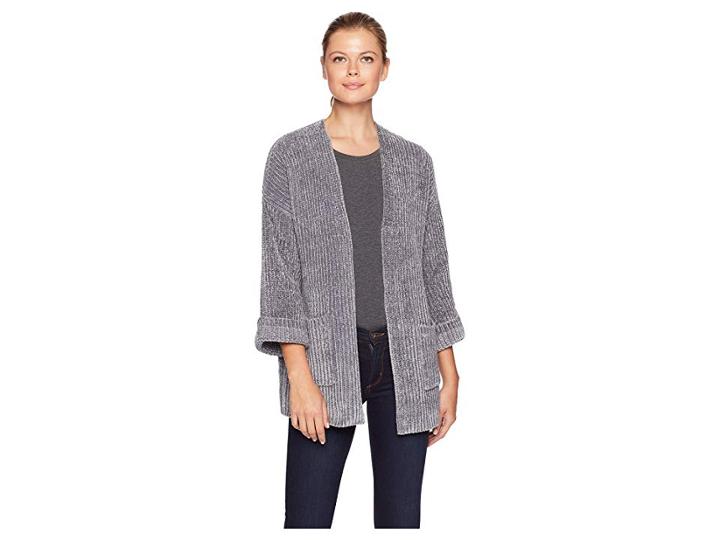 Elliott Lauren Drop Shoulder Cardigan With Pockets (smoke) Women's Sweater