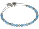 Alex And Ani Blue Beaded With Hydrangea Bracelet (rafaelian Silver) Bracelet