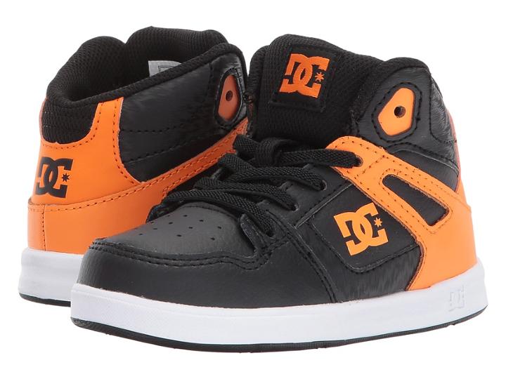 Dc Kids Rebound Ul (toddler) (orange/black) Boys Shoes