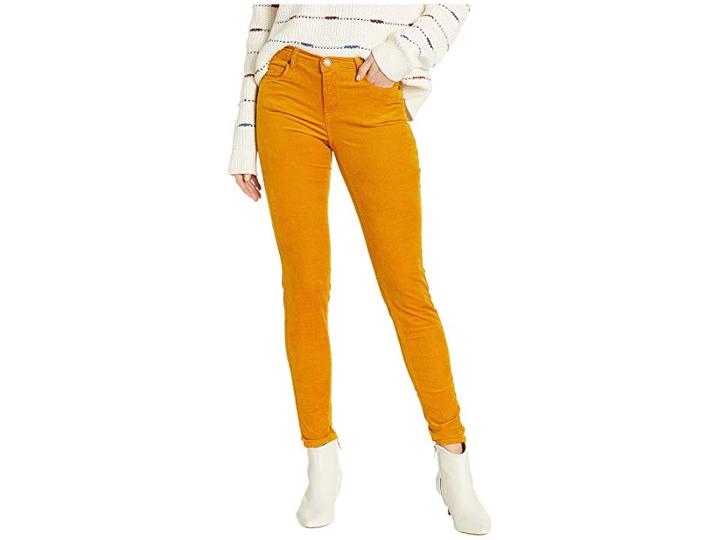 Blank Nyc The Bond Mid-rise Corduroy Skinny In Marigold (marigold) Women's Jeans