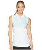 Puma Golf Sleeveless Sport Polo (bright White/aquarius) Women's Sleeveless