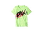 Nike Kids Painted Just Do It Swoosh Dri-fittm Short Sleeve T-shirt (little Kids) (lime Blast) Boy's Clothing