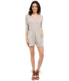 Brigitte Bailey Lexy Front Pocket Romper (light Heather Grey) Women's Jumpsuit & Rompers One Piece