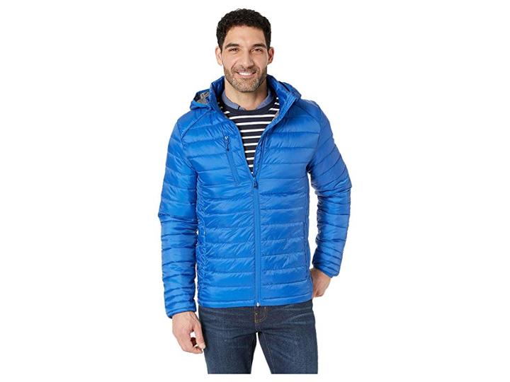 Kenneth Cole New York Packable With Hood (blue) Men's Clothing