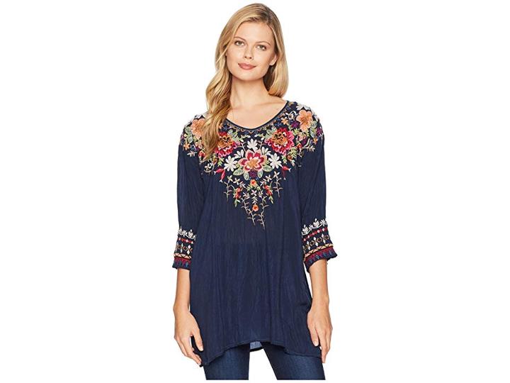 Johnny Was Shaylee Blouse (deep Dawn) Women's Blouse