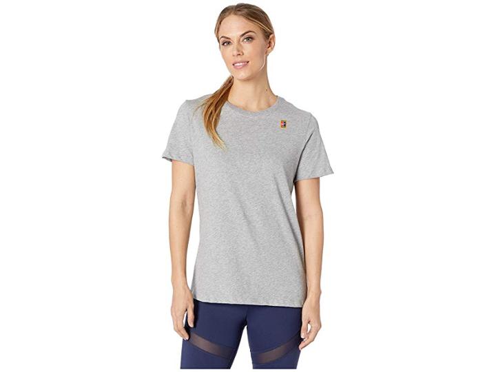 Nike Court Tee Heritage (dark Grey Heather) Women's Clothing