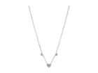 Michael Kors Pave Hearts Tone And Clear Crystal Station Pendant Necklace (silver) Necklace