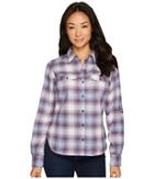 Columbia Silver Ridge Long Sleeve Flannel Shirt (dusty Purple Ombre Plaid) Women's Long Sleeve Button Up