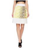 Kitty Joseph Polka Dot Pleated Skirt (lemon/creme) Women's Skirt