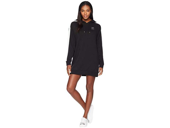 Puma T7 Chains Hooded Dress (cotton Black) Women's Dress