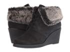 Cole Haan Coralie Wedge Bootie (black Waterproof Suede) Women's Boots