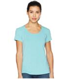 White Sierra Kalahari Ii Odor Free Short Sleeve Tee (lagoon) Women's Short Sleeve Pullover