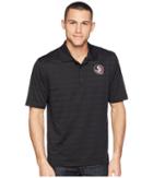 Champion College Florida State Seminoles Textured Solid Polo (black) Men's Short Sleeve Pullover