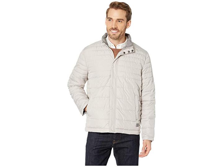 Kenneth Cole New York Horizontal Basic Puffer Jacket (stone) Men's Coat