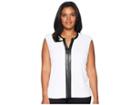 Calvin Klein Plus Plus Size Sleeveless V-neck Chain Top (soft White) Women's Sleeveless