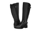 Naturalizer Jenelle Wide Calf (black Tumbled Leather) Women's Dress Pull-on Boots