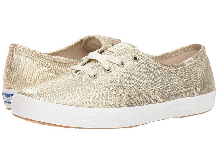 Keds Champion Matte Brushed Metallic (platinum) Women's Lace Up Casual Shoes