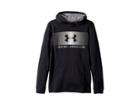 Under Armour Kids Cotton French Terry Hoodie (big Kids) (black/white/white) Boy's Sweatshirt