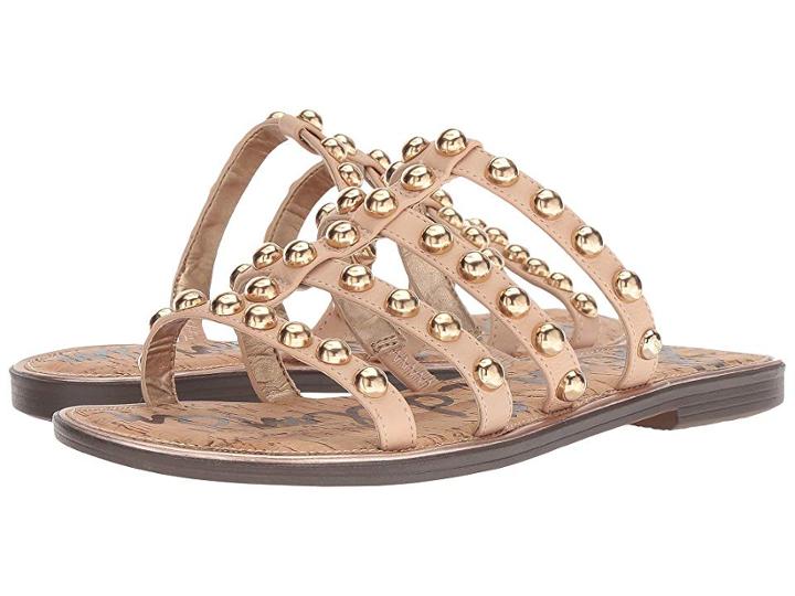 Sam Edelman Glenn (natural Naked Neymar Tumble Leather) Women's Sandals