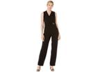 Tahari By Asl V-neck Jumpsuit With Self Belt (black) Women's Jumpsuit & Rompers One Piece