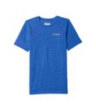 Columbia Kids Cullman Crest Striped Tee (little Kids/big Kids) (azule Stripe) Boy's T Shirt