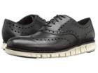 Cole Haan Zerogrand Wing Ox (black Closed Holes/white) Men's Lace Up Wing Tip Shoes