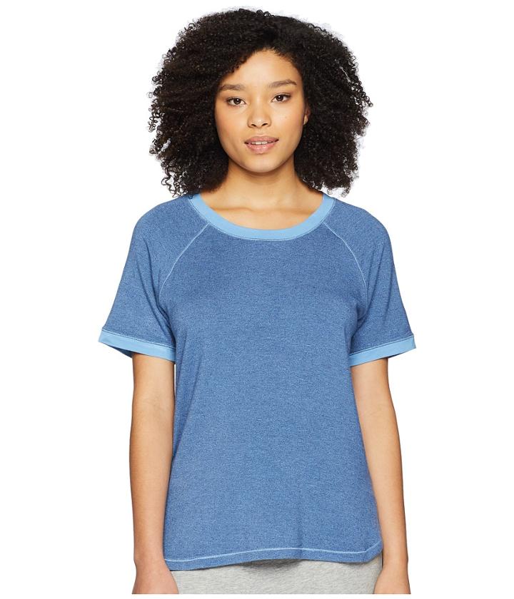 Felina Jamie Marl Terry Scoop Neck Raglan Sleeve Top (blueprint) Women's Pajama