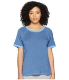 Felina Jamie Marl Terry Scoop Neck Raglan Sleeve Top (blueprint) Women's Pajama