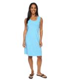 Prana Calico Dress (electro Blue) Women's Dress
